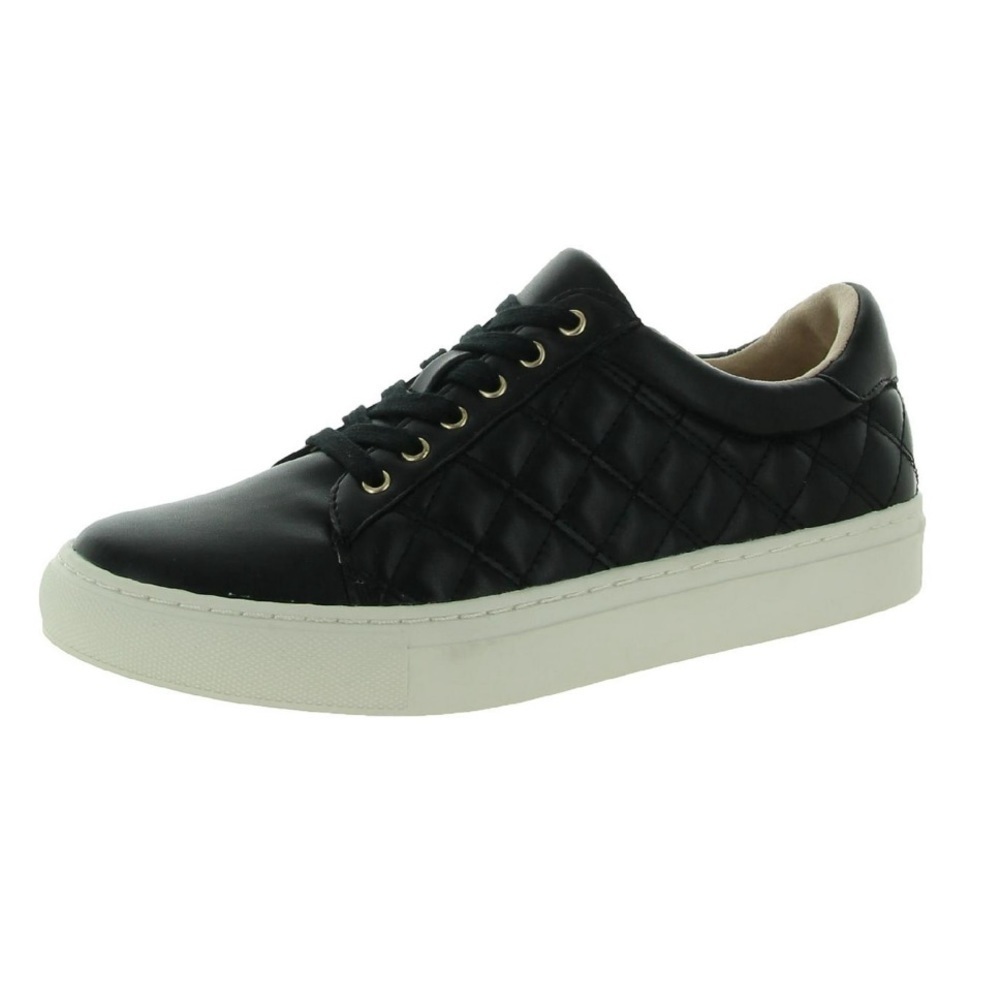 Charter Club Womens Palmer Black Quilted Casual Sneakers Size 7.5M Low Top